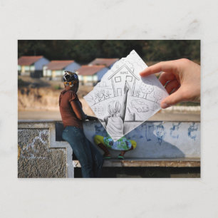 Carte Postale Caméra Crayon Vs - Accueil