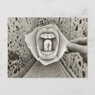 Carte Postale Caméra Crayon Vs - Bouche