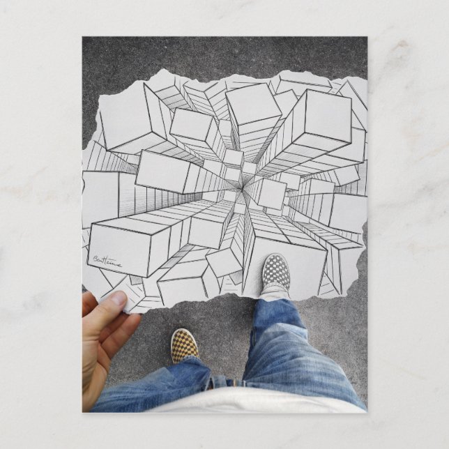 Carte Postale Caméra Crayon Vs - Vertigo (Devant)