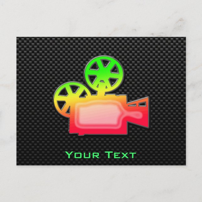 Carte Postale Caméra de cinéma élégante (Devant)