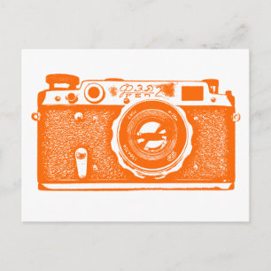 Carte Postale Caméra russe soviétique - Orange