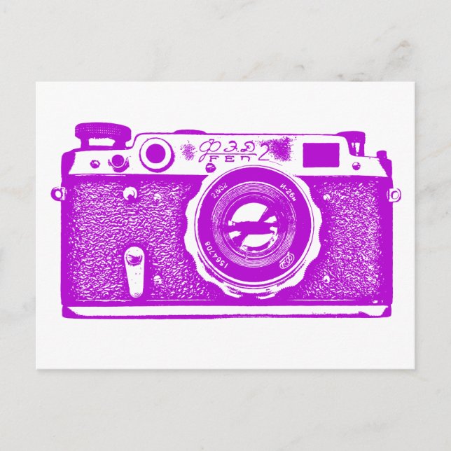 Carte Postale Caméra russe soviétique - violet (Devant)
