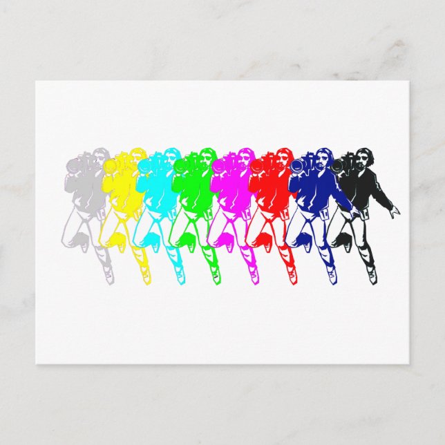 Carte Postale Caméramen de la barre de couleurs (Devant)