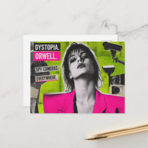 Carte Postale Caméras Espionnes Partout Dystopie Collage
