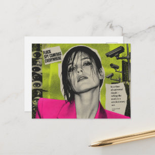Carte Postale Caméras Espionnes Partout Dystopie Collage