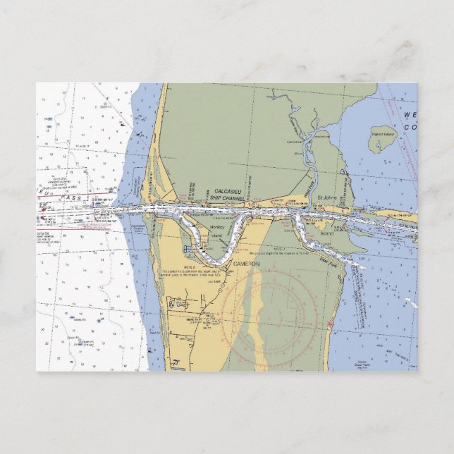 Carte postale Cameron Louisiana Nautical Harbour C (Devant)