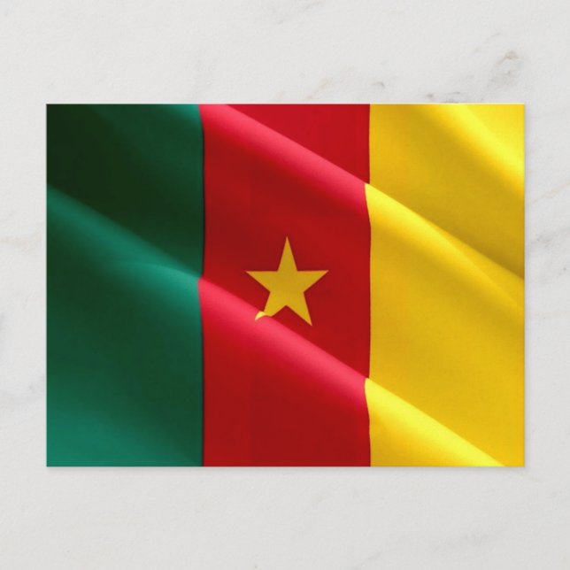 Carte Postale Cameroun - drapeau camerounais - (Devant)