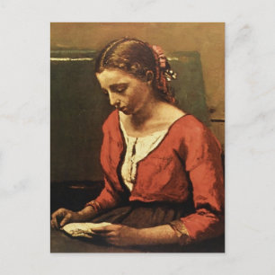 Carte Postale Camille Corot - Lecture Fille