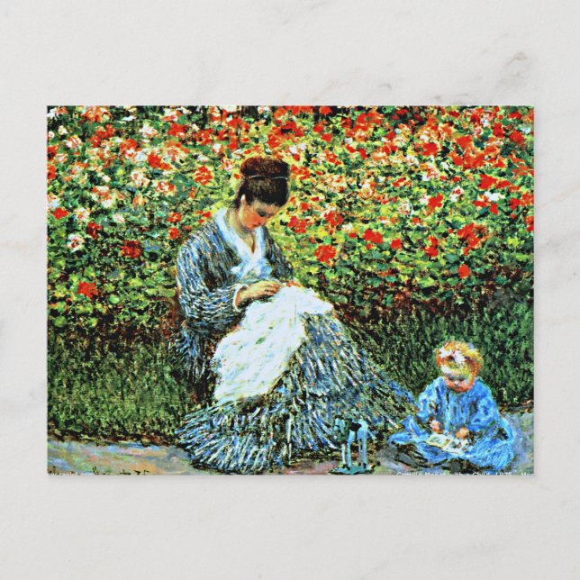 Carte Postale Camille Monet et Child, (Devant)