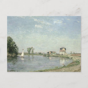 Carte Postale Camille Pissarro Au bord de la rivière, 1871