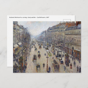 Carte Postale Camille Pissarro - Boulevard Montmartre, matin