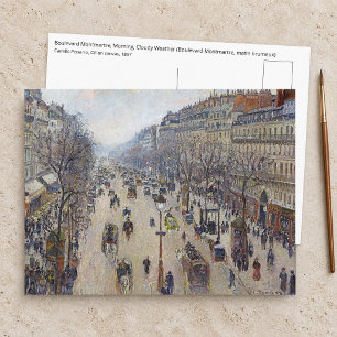 Carte Postale Camille Pissarro - Boulevard Montmartre, matin