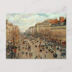 Carte Postale Camille Pissarro Boulevard Montmartre Peinture