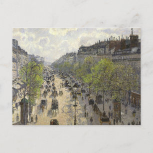 Carte Postale Camille Pissarro - Boulevard Montmartre, Printemps