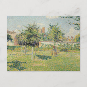 Carte Postale Camille Pissarro Femme dans le pré à Eragny,