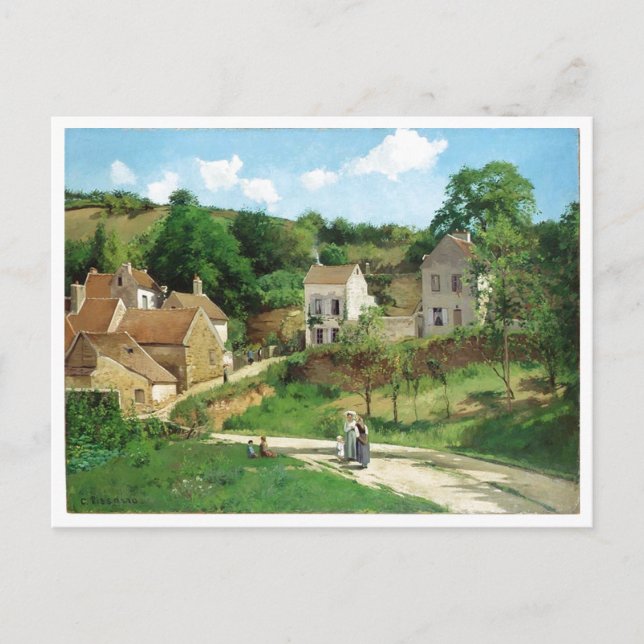 Carte Postale Camille Pissarro - huile de Pontoise 1867 (Devant)