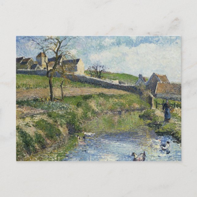 Carte Postale Camille Pissarro | La ferme à Osny, 1883 (Devant)