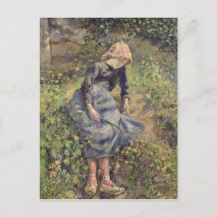 Carte Postale Camille Pissarro La fille avec bâton, 1881