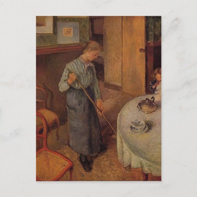 Carte Postale Camille Pissarro - La Petite Femme De Maison (Devant)