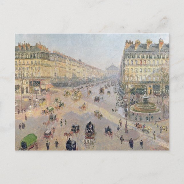 Carte Postale Camille Pissarro | L'Avenue de L'Opéra, Paris (Devant)