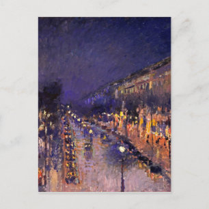 Carte Postale Camille Pissarro Le Boulevard Montmartre La Nuit