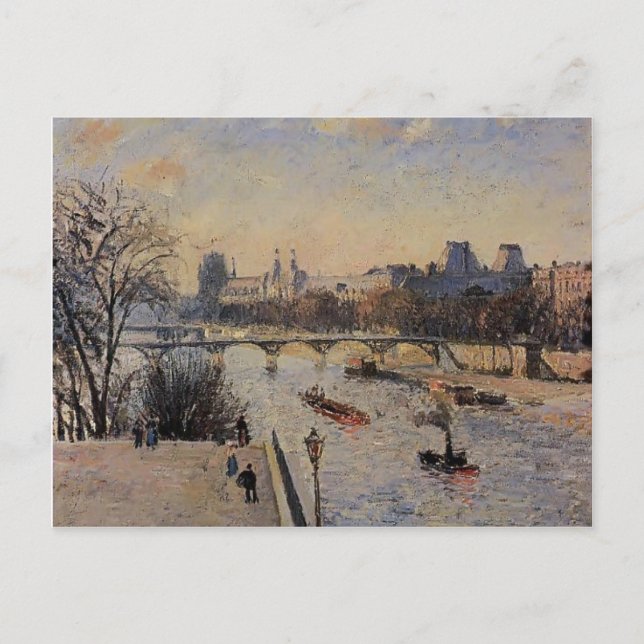 Carte Postale Camille Pissarro - Le Louvre (Devant)