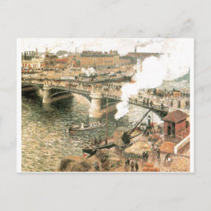 Carte Postale Camille Pissarro - Météo pluvieuse 1896 Pont de la
