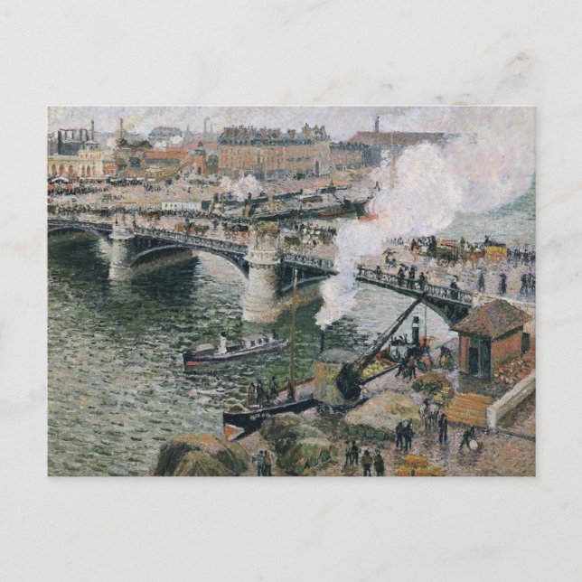Carte Postale Camille Pissarro Pont Boieldieu à Rouen Peinture (Devant)