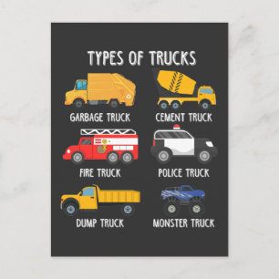 Carte Postale Camion à ordures cool Enfants Déchets Recyclage Co