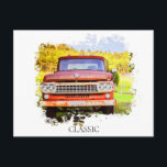 Carte Postale *~* Camion Ancien Vintage Antique Rouillé CLASSIQU<br><div class="desc">CARTE POSTALE - VOITURES CLASSIQUES RÉTRO - Peintures numériques améliorées de style Grunge - PERSONNALISEZ LE TEXTE SI VOULU. - CAMION ANCIEN RUSTIQUE grunge abstrait dans un champ avec des arbres.</div>