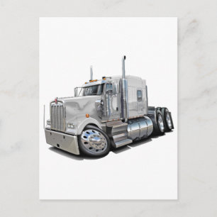 Carte Postale Camion blanc Kenworth w900