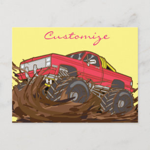Carte Postale Camion de boue à 4 roues Thunder_Cove