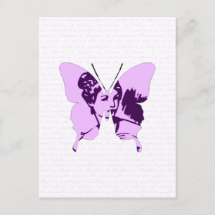 Carte Postale Camion de collage papillon