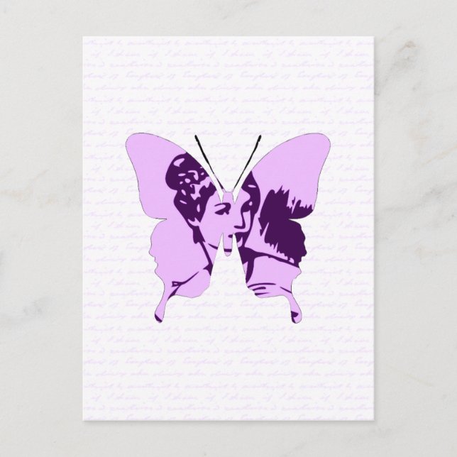 Carte Postale Camion de collage papillon (Devant)