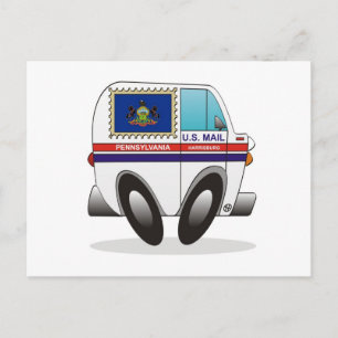 Carte Postale Camion de courrier PENNSYLVANIE