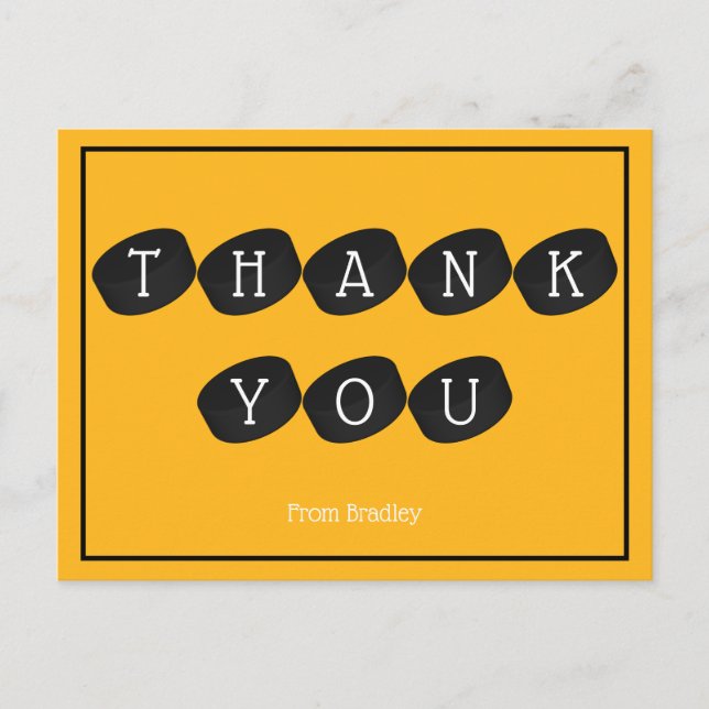 Carte Postale Camion de hockey sur glace Merci personnalisé (Devant)