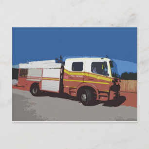 Carte Postale Camion de pompiers