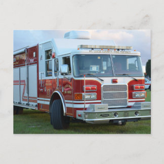 Carte Postale camion de pompiers du comté de st lucie camion d'i
