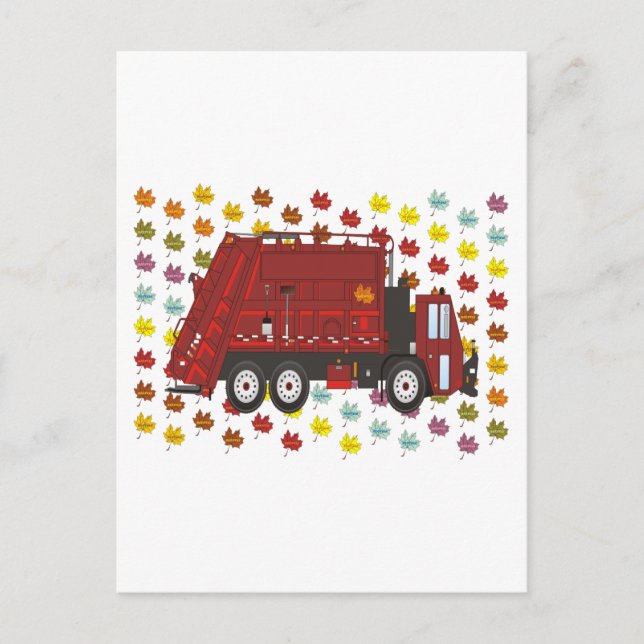Carte Postale Camion d'ordures Septembre (Devant)