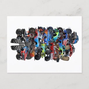 Carte Postale Camion monstre de dessin animé