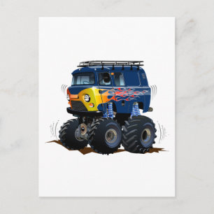 Carte Postale Camion monstre de dessin animé
