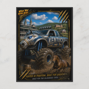 Carte Postale Camion Monstre Tout Terrain d'Art du Kentucky