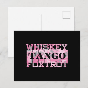 Carte Postale Camion rose Foxtrot Tango Whiskey Militaire