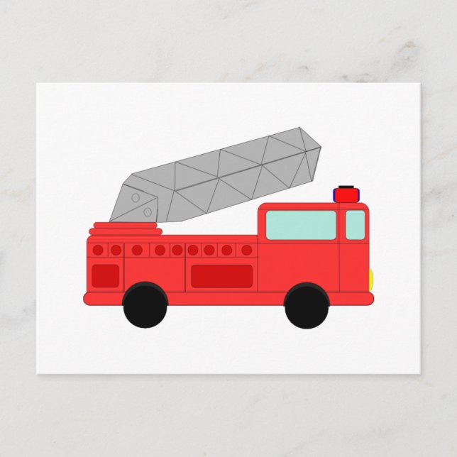 Carte Postale Camion rouge mou (Devant)