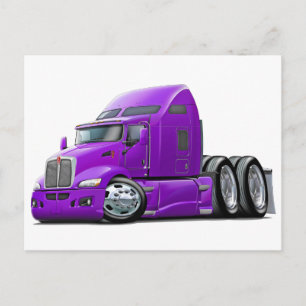 Carte Postale Camion Violet Kenworth 660