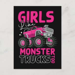 Carte Postale Camions Monstres Filles Camion Monstre Cool
