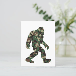 Carte Postale Camo Bigfoot Sasquatch
