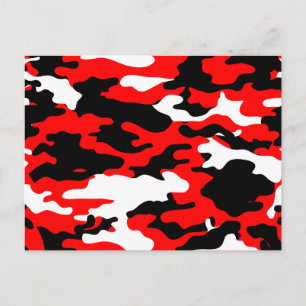 Carte Postale Camo rouge et noir