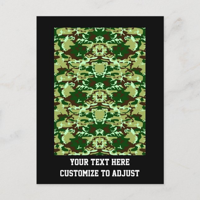 Carte Postale Camo vert (Devant)