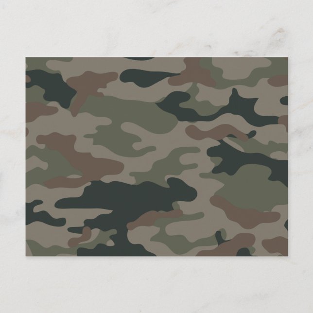 Carte Postale Camouflage de l'armée en vert et en Brown (Devant)